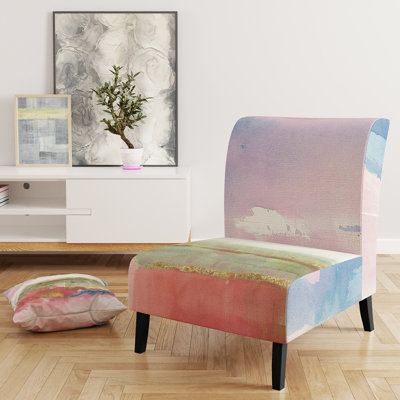 Fauteuil de chambre rembourré en velours Influence of Line and Color Gold Bright - Shabby Elegance