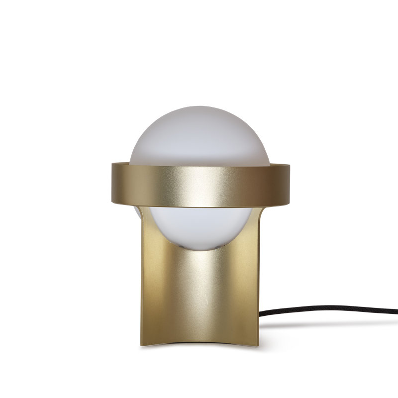 Lampe de table Loop + sphère III, H 9,63 po x l 7,25 po x P 7,25 po, Doré