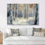 «White Morning In Forest Panorama II», ensemble de décoration murale paysage d'hiver-107200355-107200361