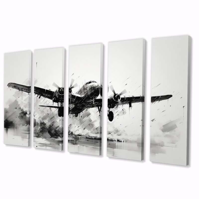 Expressif avion 5 pièces