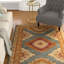 Tapis oriental gris foncé / orange / beige en laine touffeté à la main Cranmore-20196997