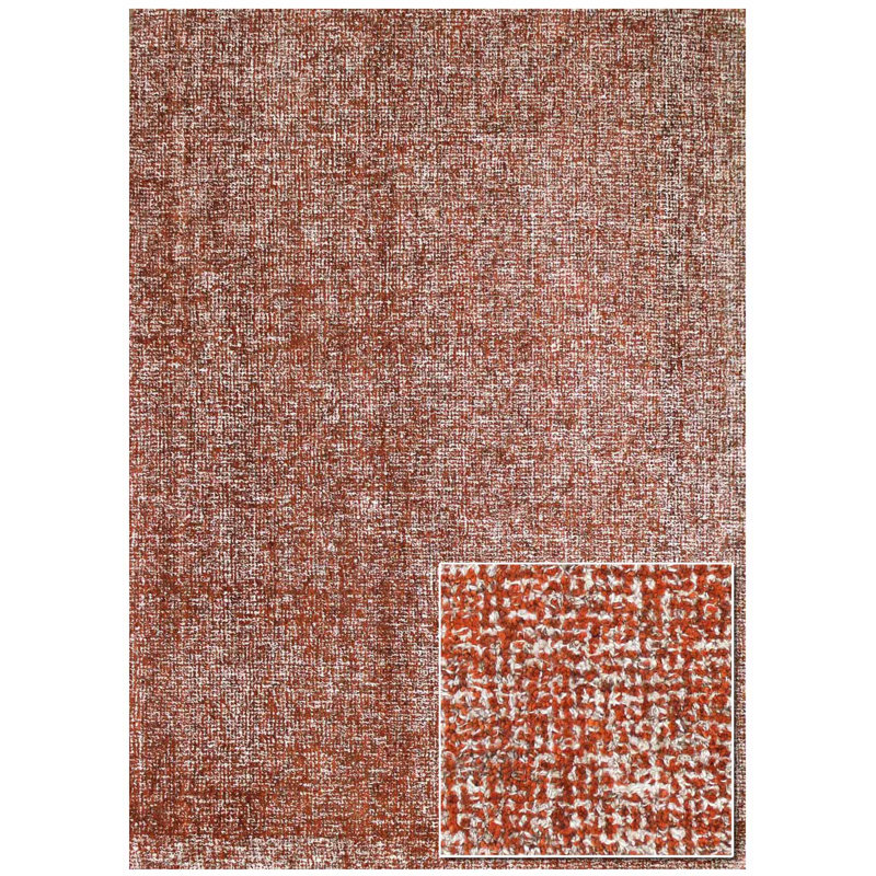 Textures Wool Area Rug in Rust, Rectangle 2' x 3'