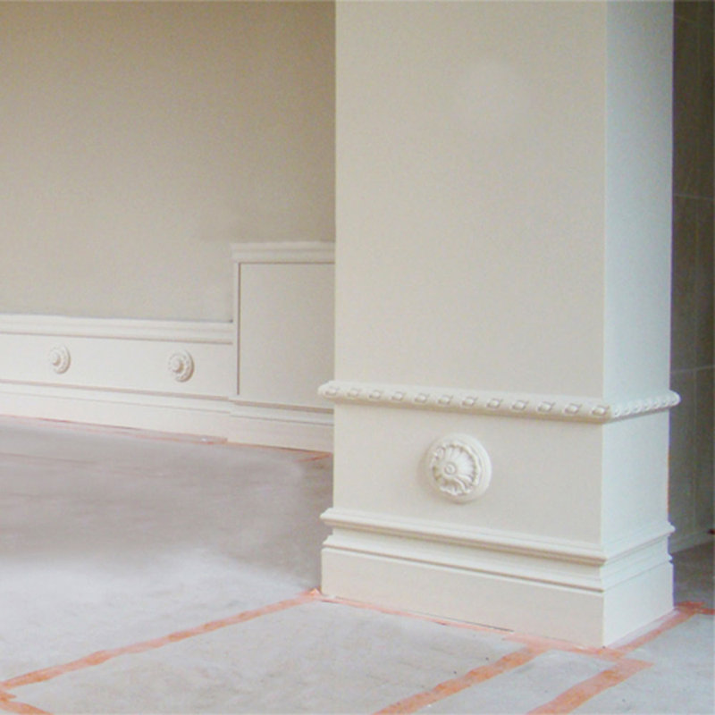 White Polyurethane Decorative Panel Moulding for Walls and Ceilings