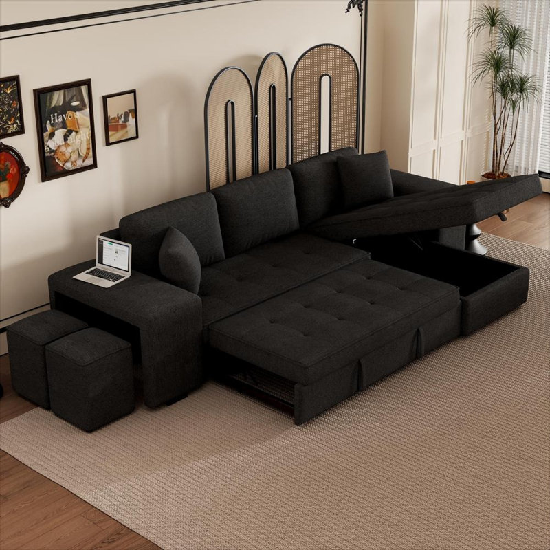 Sleeper Sofa, Charcoal Gray