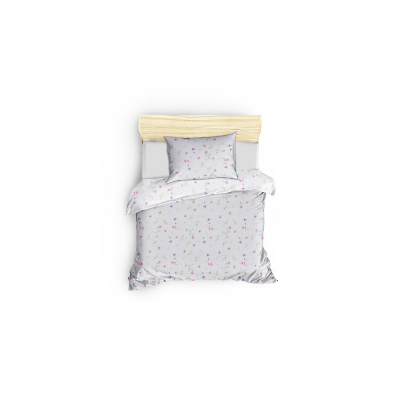 Cotton No Pattern Duvet Cover Set with Pillowcases, 140 x 200 cm - 1 Pillowcase (60 x 60 cm)