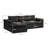 Modern L-Shaped Sectional Sofa Reversible - Chenille Fabric -339413721