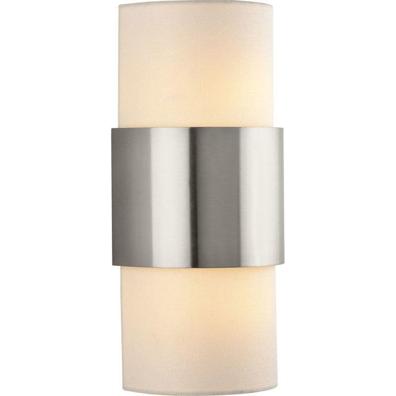 Aletheia Steel Flush Mounted Sconce, Brushed Nickel