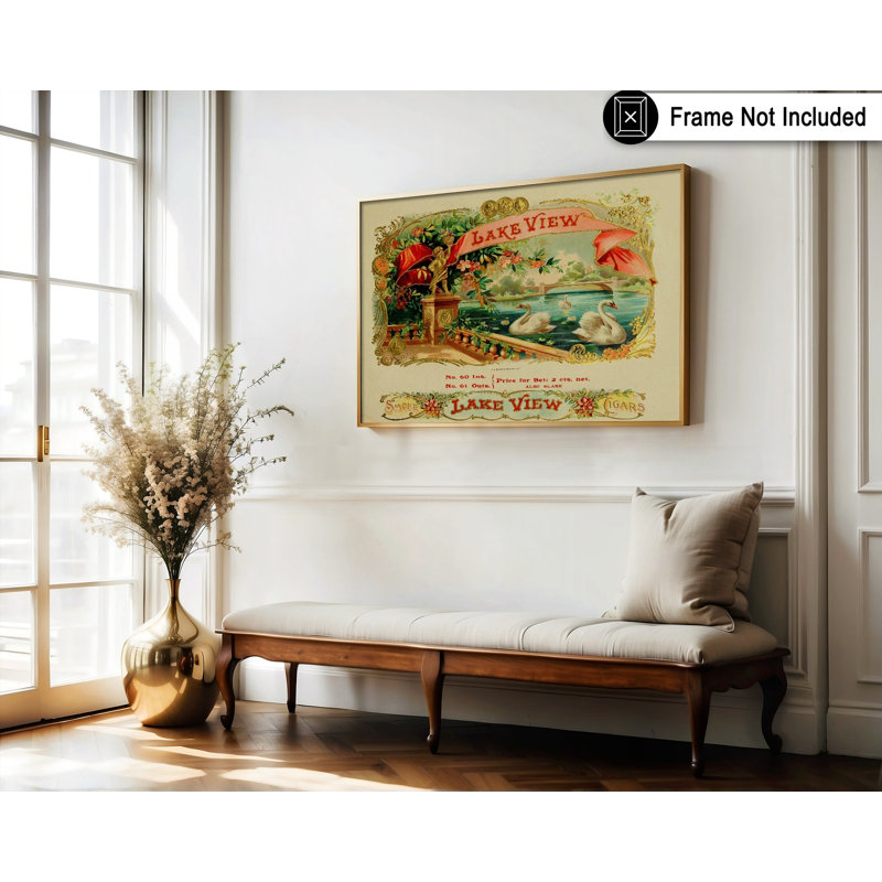 Lake View Swan, Sans cadre, Affiche, H 08 po x l 10 po