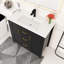 Meuble-lavabo sur pied 36 po avec lavabo en céramique-468105573