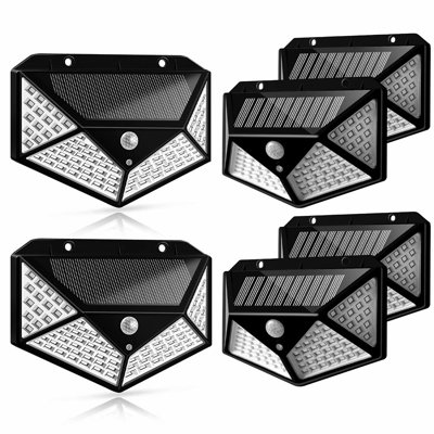 100 LED Solar Power Wall Lights Outdoor Waterproof Motion Sensor Security Light for Garden Garage