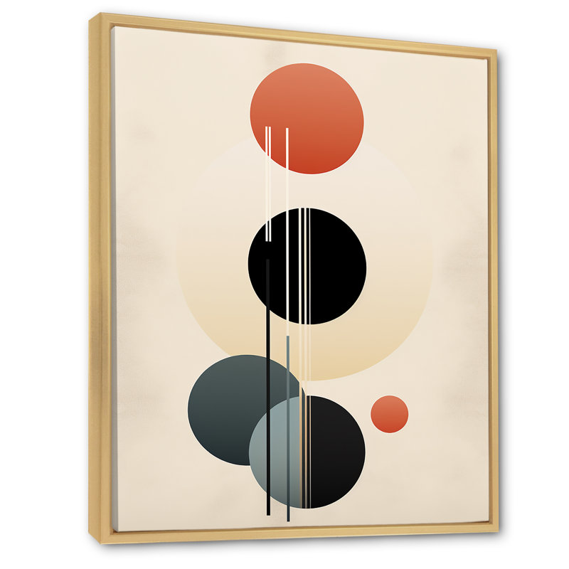 «Waning With The Moon», circulaire géométrique rétro I - décoration murale géométrique moderne, H 32 po x l 16 po x P 1 po