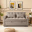Canapé-lit futon moderne en velours avec canapé-lit, petit canapé-lit avec dossier inclinable réglable, coussins décoratifs, poches, meubles de salon, canapé-lit convertible 3 en 1-1702989498