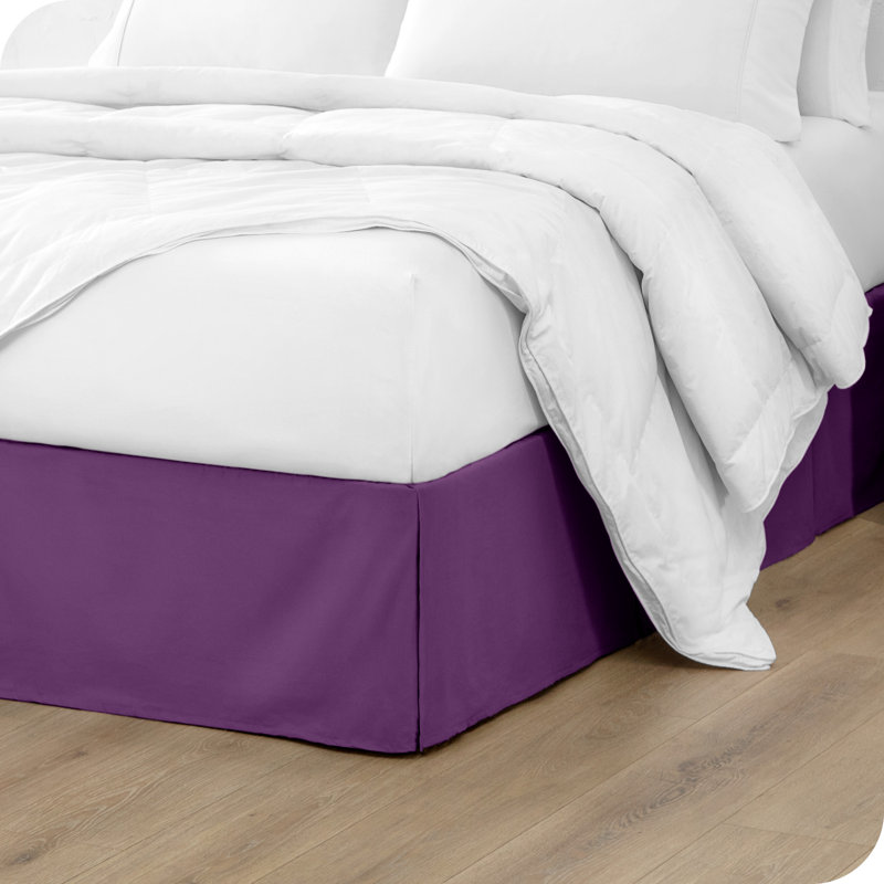 Tailored 15" Pleated Bed Skirt, Twin XL, Plum