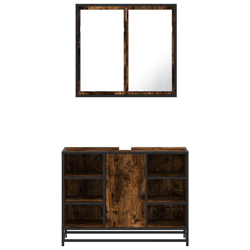 Amardo Bathroom Furniture Suite, Dark Wood