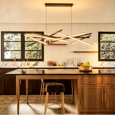 LED Modern Linear Light Kitchen Island Pendant Light