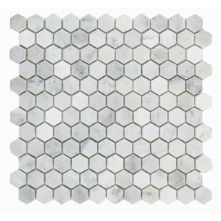 1" x 1" Marble Honeycomb Mosaic Tile