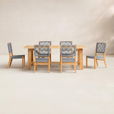 Seras 90'' Rectangular 6-Person Outdoor Dining Set