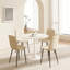 Table de salle à manger ronde 31,5 po blanche, conception de tulipes de style Mid-Century avec plateau et base piédestal, idéale pour l'heure du thé, plateau, tables basses