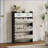 Shoe Cabinets, Black with 3 Flip Doors &amp; 2 Drawers, Large Storage | Minimalist | MDF/Particle Board