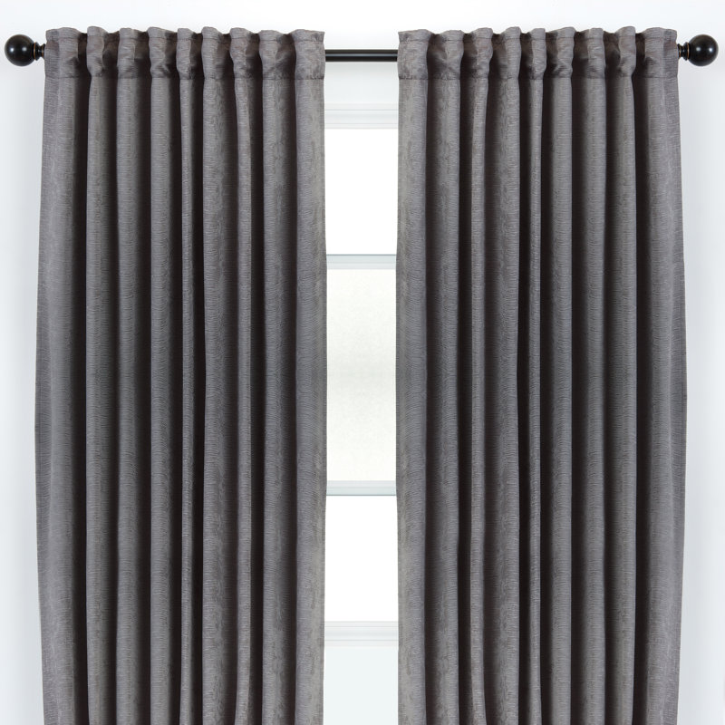 Paire de rideaux obscurcissant Silex, 52 po x 108 po, Gris foncé