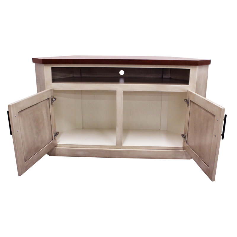 Jayed Unfinished Corner TV Stand for TVs up to 55", Cherry