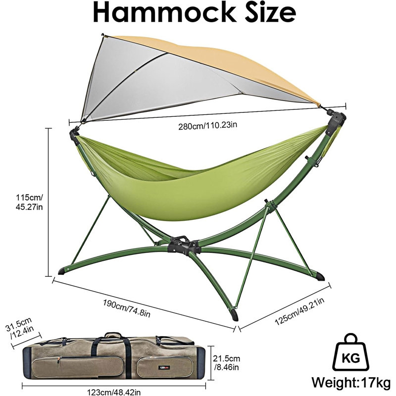 Hamac d'extérieur / de jardin avec support pliable