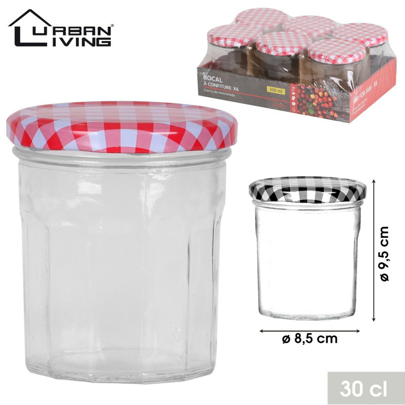 Glass Preserving Jars - Set of 6