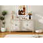 Buffet buffet, armoire de rangement avec rangement, armoire de rangement moderne avec 4 portes et tablettes réglables pour le salon, la salle à manger, la cuisine et le vestibule-98553680