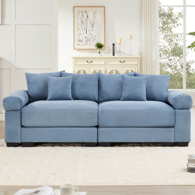 82.6" Oversized Modular Corduroy Sofa