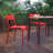 Merrymount Modern Commercial Grade 2 Slat Indoor/Outdoor Steel Dining Chair-1638319374-1675467937