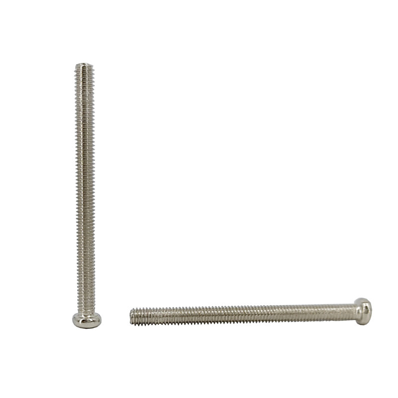 FixtureDisplays® 100PK M3 X 50mm Pas 0,5mm Tête ronde Vis métrique Phillips Drive Acier au carbone plaqué nickel encastré 304488