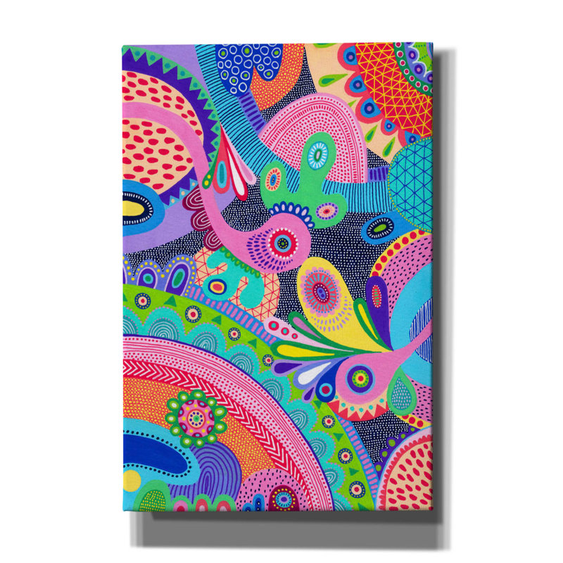 Toile épique Graffiti «Cartwheels» par Hello Angel, 18 po x 26 po, H 60 po x l 40 po x P 1,5 po