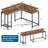 Kamai 54" L Shaped Computer Desk for Home Office Gaming Desk with LED Built-in Outlets with Storage Shelf-1198469283