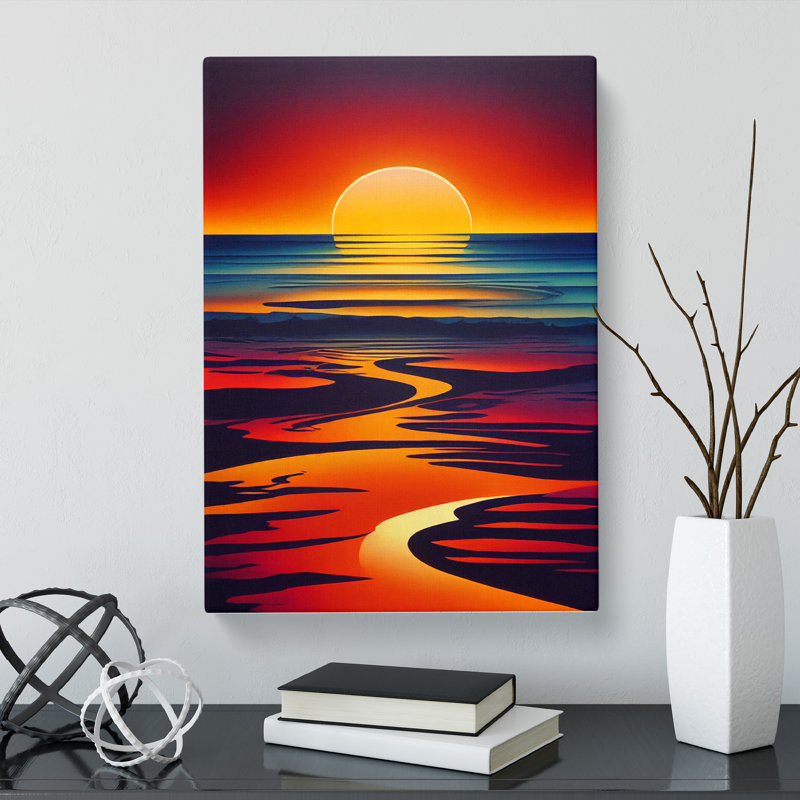 Gemi Sunset Acrylic Paint - Wrapped Canvas, 76cm H x 50cm W