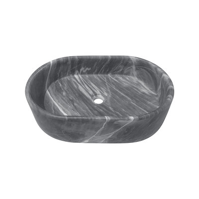 Carrara Gray Natural Marble Bathroom Vessel Sink