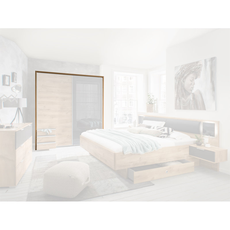 Berngar 228cm Closet System, Plank Oak