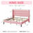 Modern Velvet Upholstered Platform Bed With Wooden Slats Wingback Headboard Included-513484949-513484950