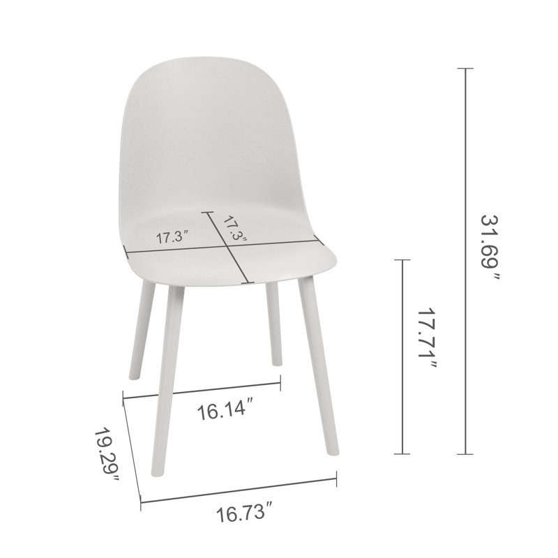 Chaise de salle à manger moderne moderne en PP, chaises de cuisine de style Mid-Century pour la salle à manger et le salon