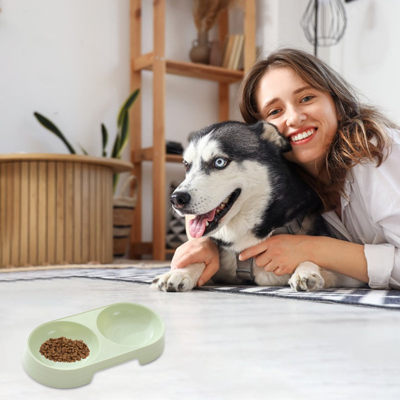 Petit bol à nourriture ovale pour petits animaux Macaroon Pet, 9,05 x 4,72 x 1,38 po, vert, Green