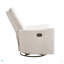 Fauteuil inclinable pivotant en chenille ivoire
