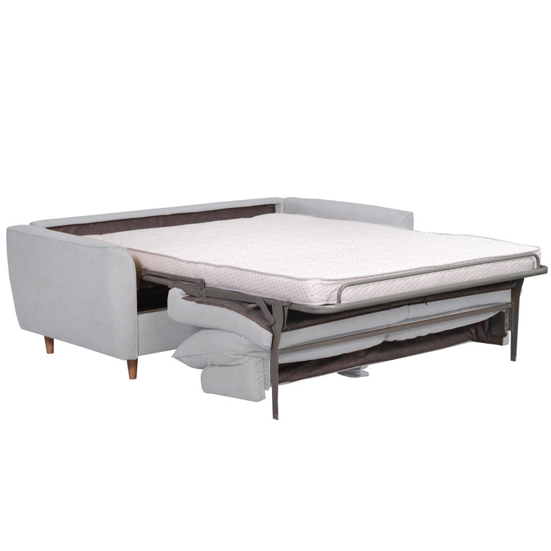 Marotz Sofa Bed with Mattress, Light Grey