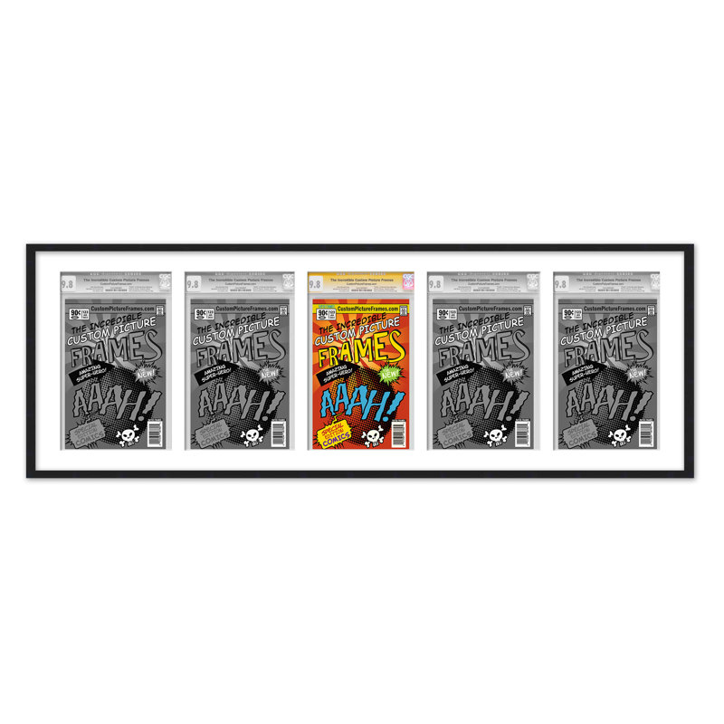 5 tapis de cadre de bandes dessinées pour exposer 5 bandes dessinées UV en acrylique, support et matériel de suspension