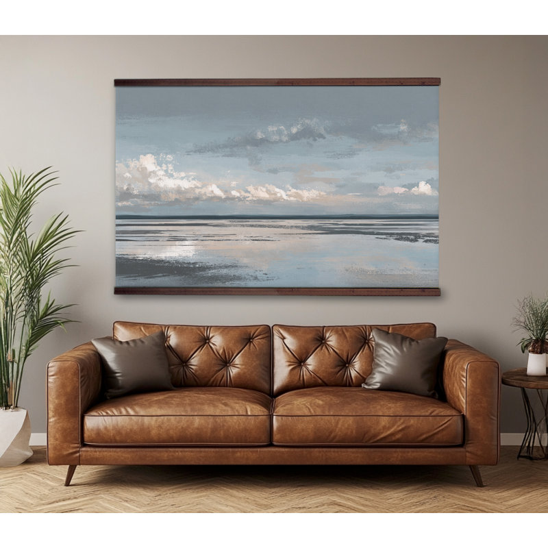 «Coastal Reflections, Seascape», art mural sur toile, H 32 po x l 48 po