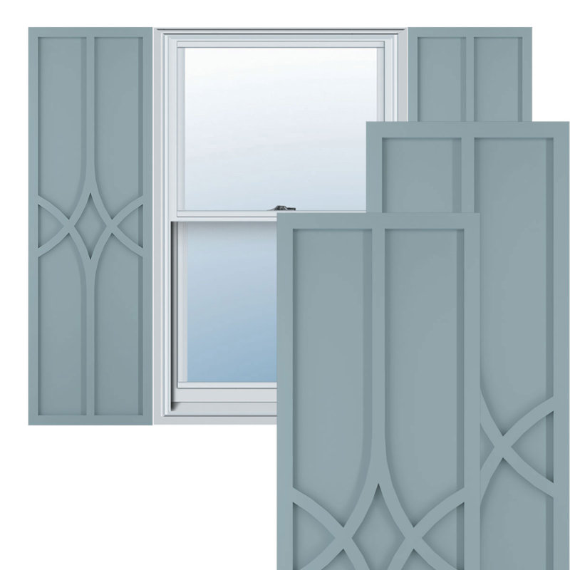 Volets en PVC True Fit, 12", Bleu paisible, 35"
