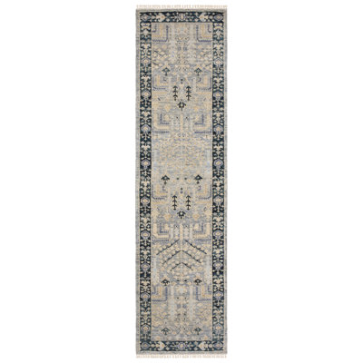 Tapis traditionnel gris / bleu Gowen