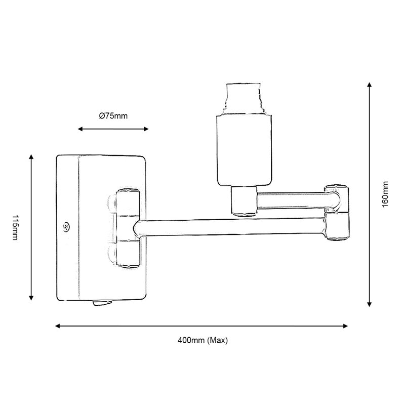 Citronelle Swing Arm Sconce, Polish Chrome