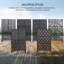 Kozyard Metal Privacy Screen Decorative Outdoor Divider With Stand Panels (Black Dotted Line)