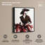 "Crimson Rider I", reproduction d'art sur toile encadrée par Art Remedy, cadre noir, 36 x 45-131360124-131360126