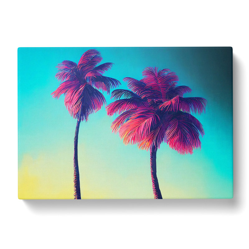 Painted Palm Trees Vol.1 - Wrapped Canvas, 50cm H x 76cm W x 3cm D