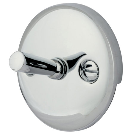 Kingston Brass Made To Match Round Bathtub Overflow Plate with Trip Lever, Polished Chrome